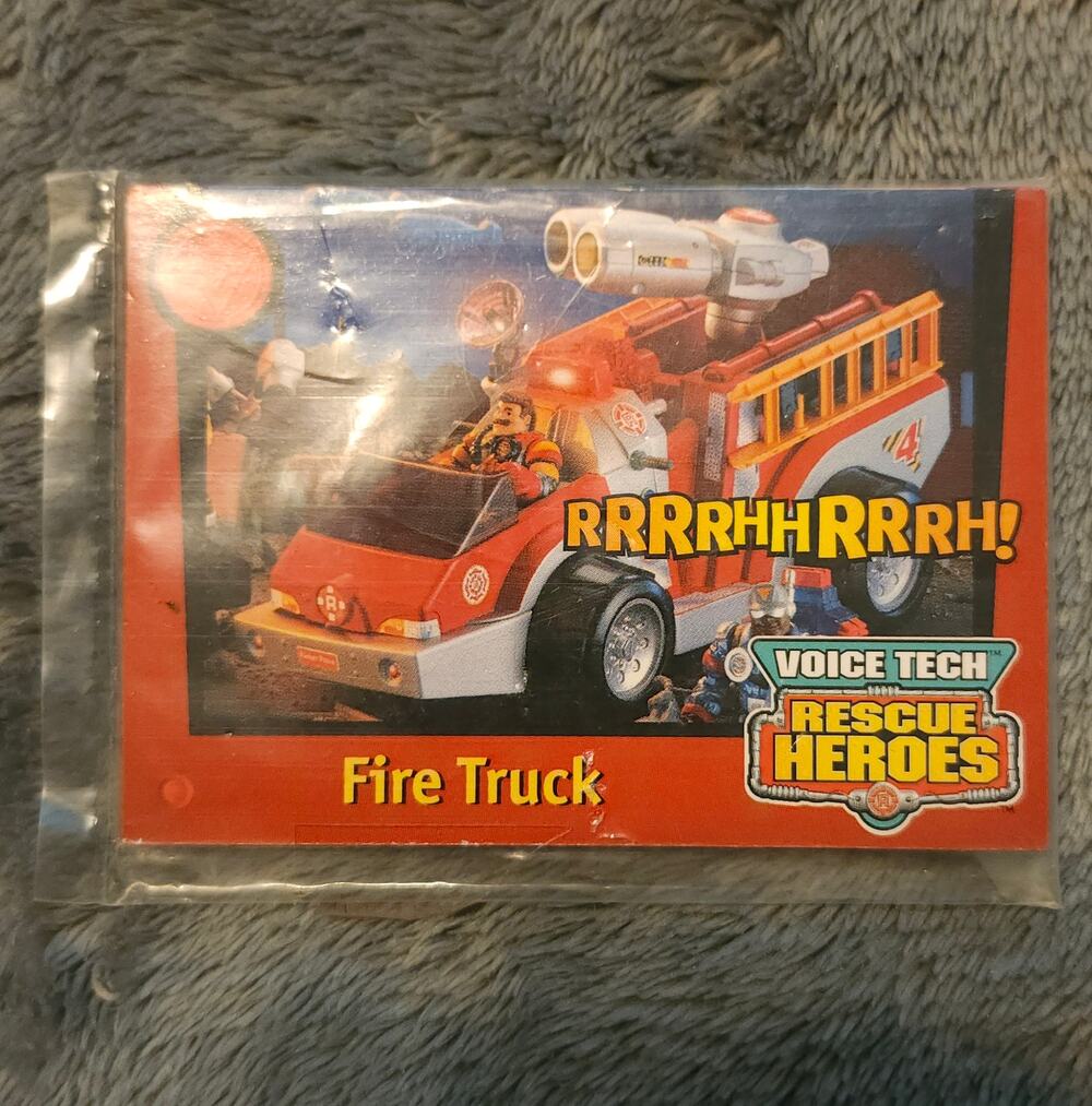 Rescue Heroes Billy Blazes fire truck Voice Tech Card NIP - VTG 2000 Original